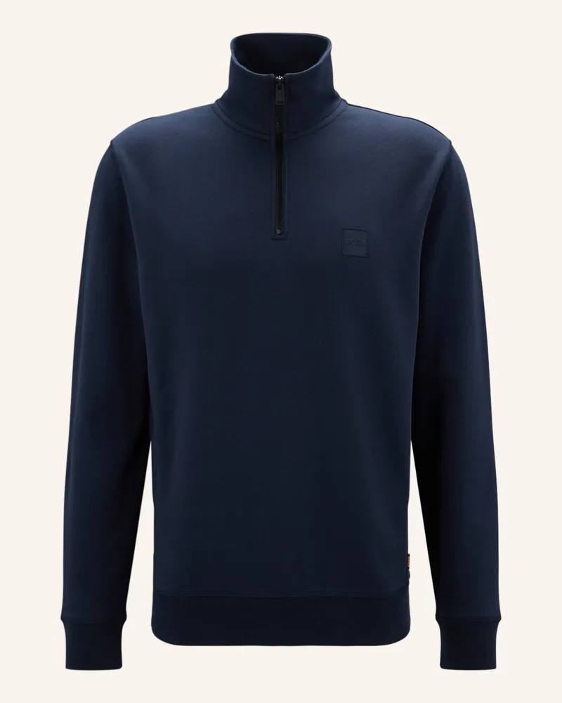 HUGO BOSS Sweat-Troyer Zetrust blau Dunkelblau