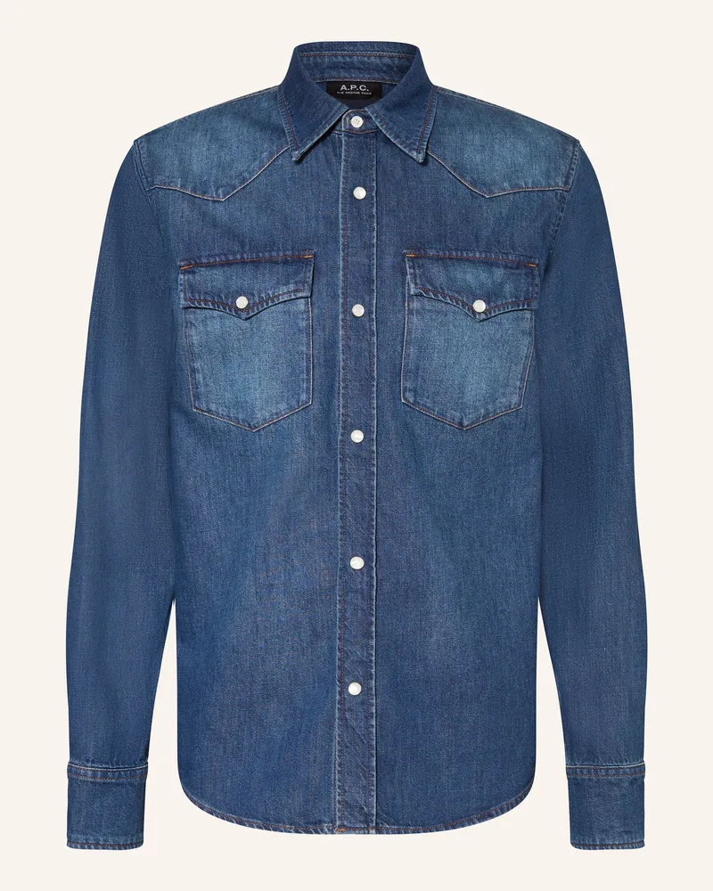 A.P.C. Jeanshemd Regular Fit Blau