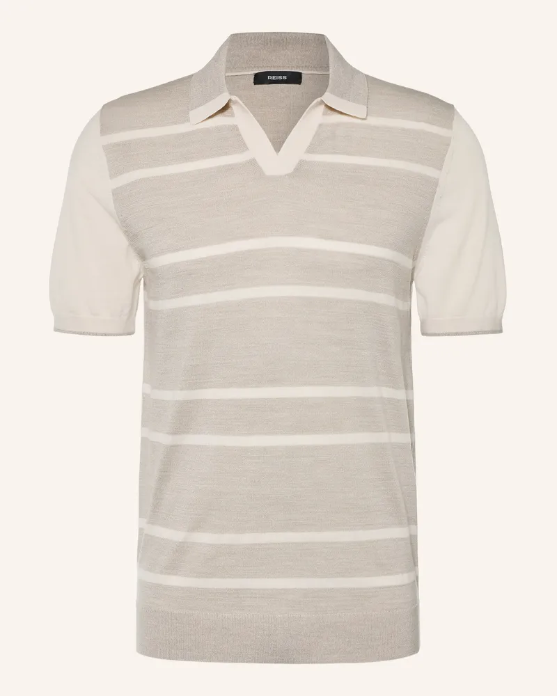 Reiss Strick-Poloshirt Miles Aus Merinowolle beige Beige