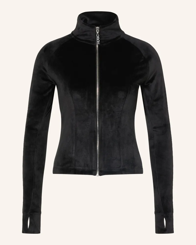 HUGO BOSS Nickijacke Dygym schwarz Schwarz