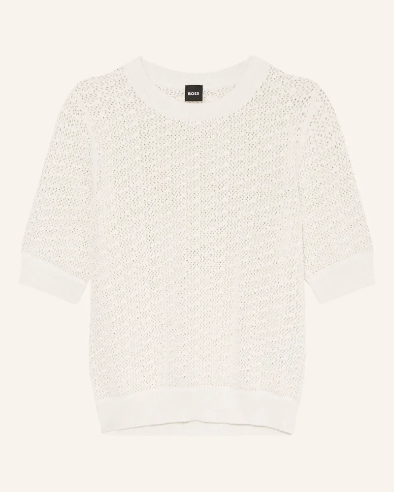 HUGO BOSS Strickshirt Folearia weiss Weiss
