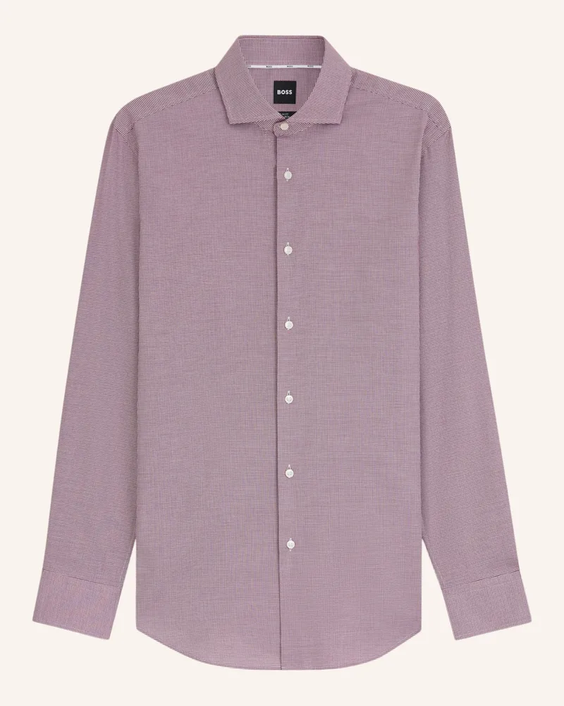 HUGO BOSS Hemd HANK SPREAD Slim Fit Dunkelrot