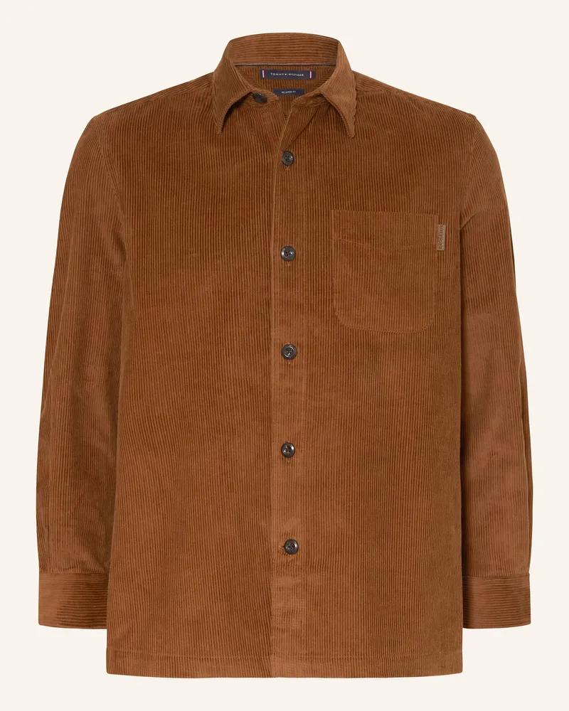 Tommy Hilfiger Cord-Overshirt blau Cognac
