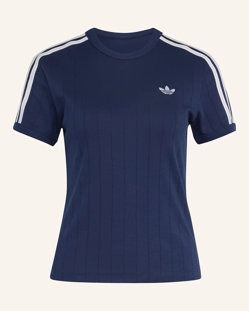 adidas T-Shirt, Schmal Geschnitten, Nadelstreifen blau Blau