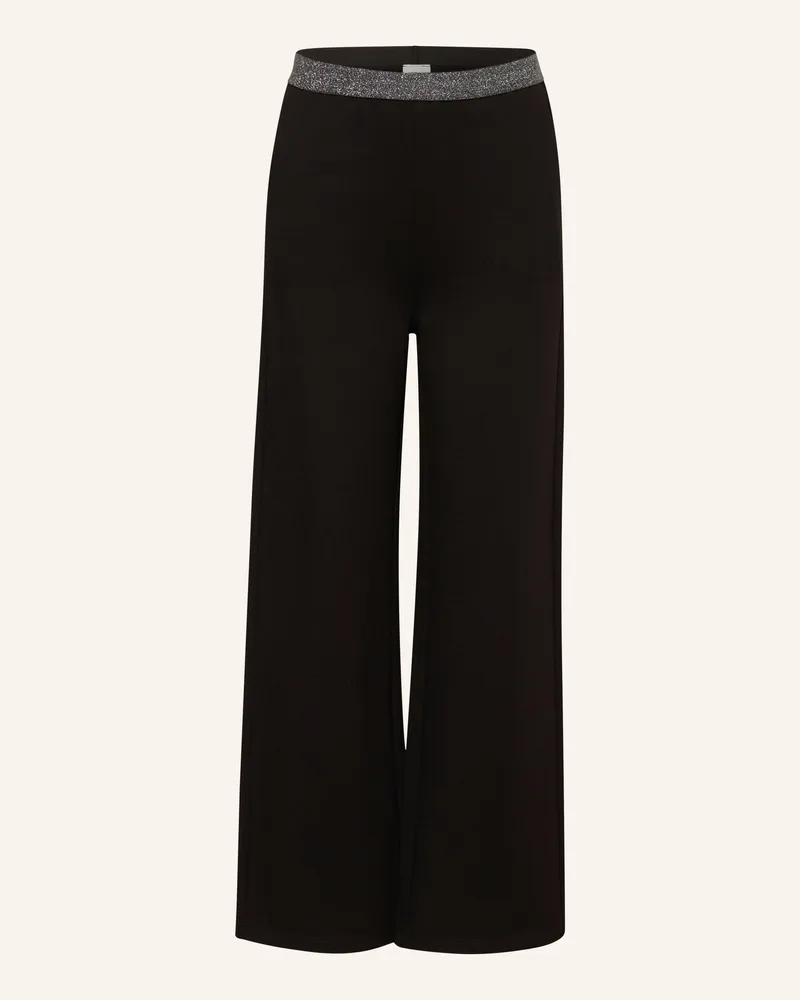 S.Oliver Jerseyhose Mit Glitzergarn schwarz Schwarz