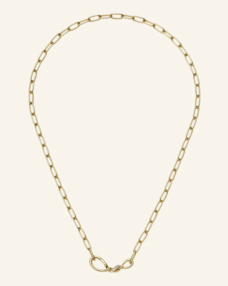Missoma Halsschmuck Molten Snow Paperclip By Glambou gold Gold