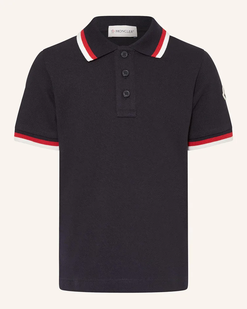 Moncler Piqué-Poloshirt Dunkelblau