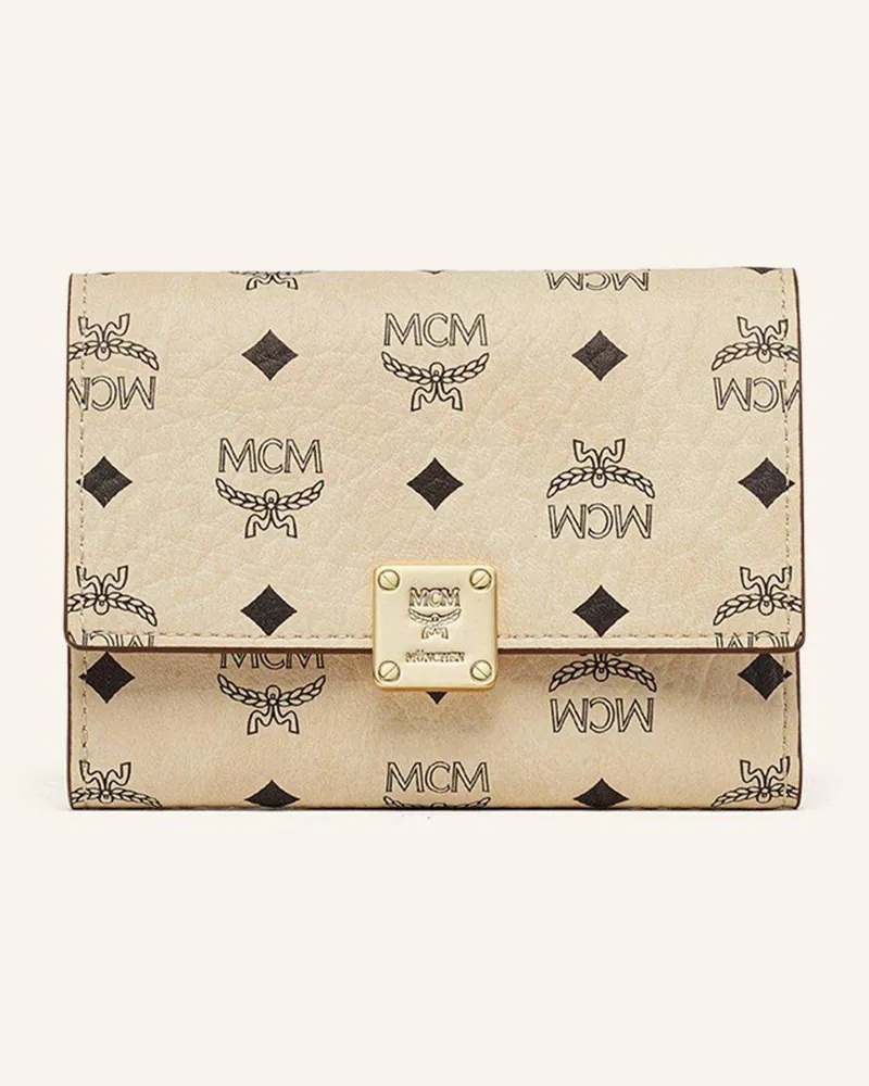 MCM Geldbörse Aren Visetos Small beige Beige