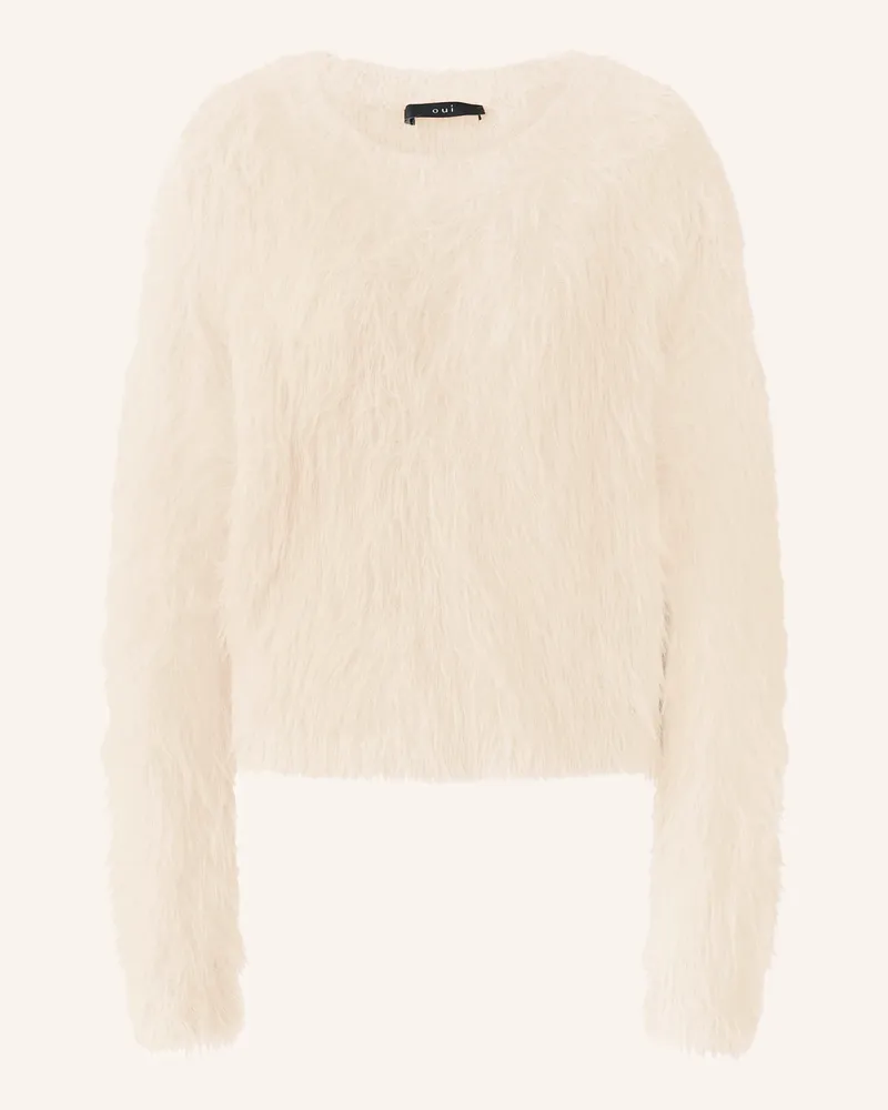 Oui  Pullover weiss Ecru