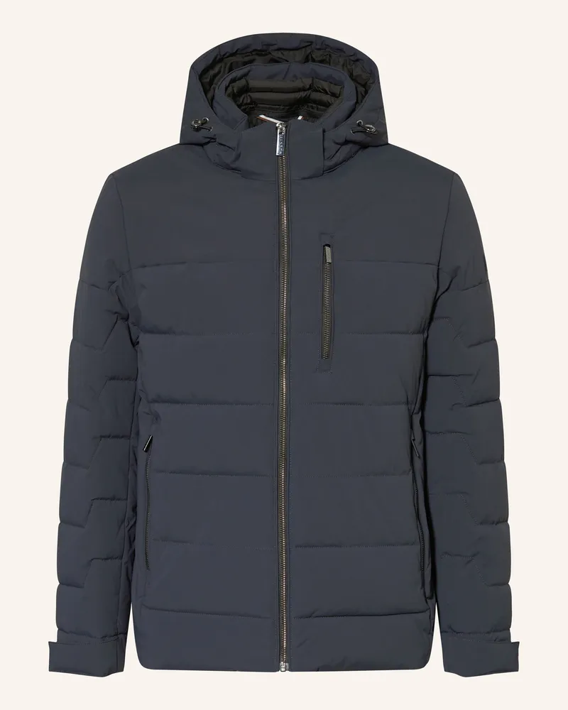 Bugatti Jacke mit herausnehmbarer Blende und abnehmbarer Kapuze Dunkelblau