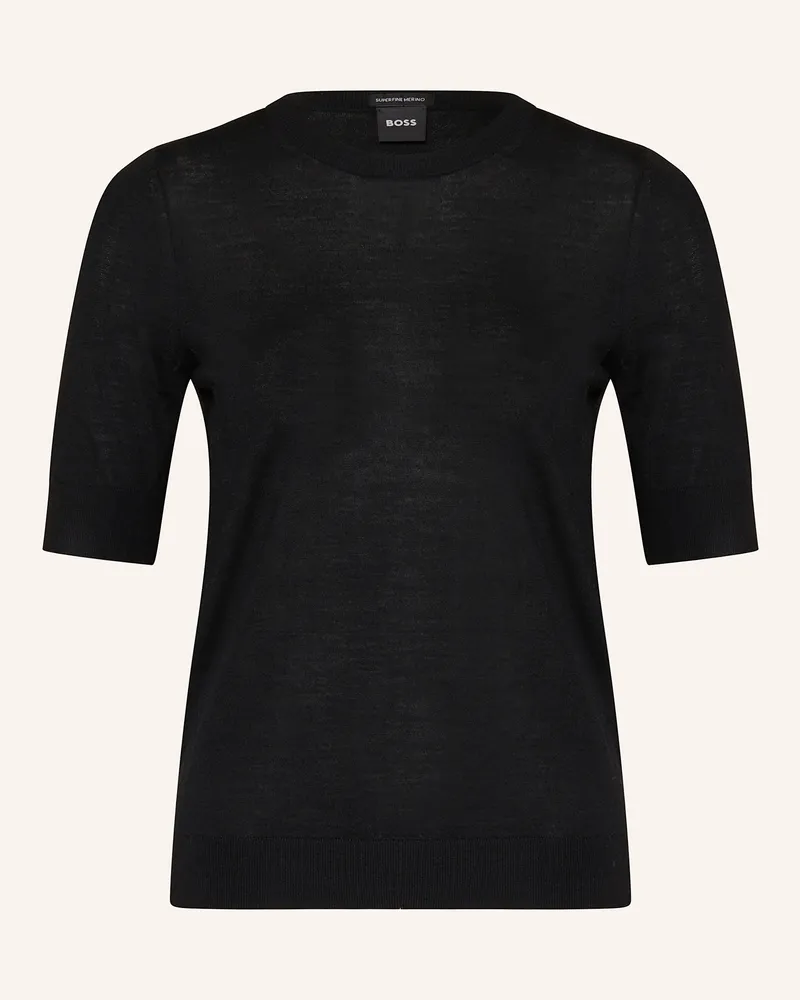 HUGO BOSS Strickshirt FARBELLA Schwarz
