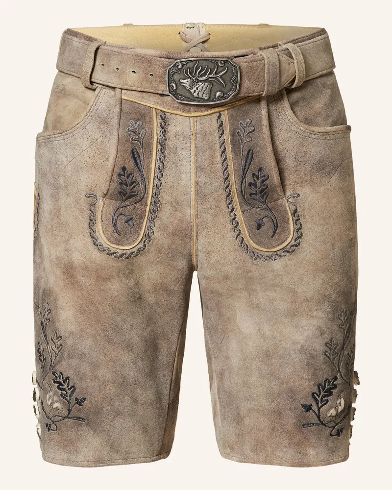Spieth & Wensky Trachten-Lederhose Echnaton braun Taupe