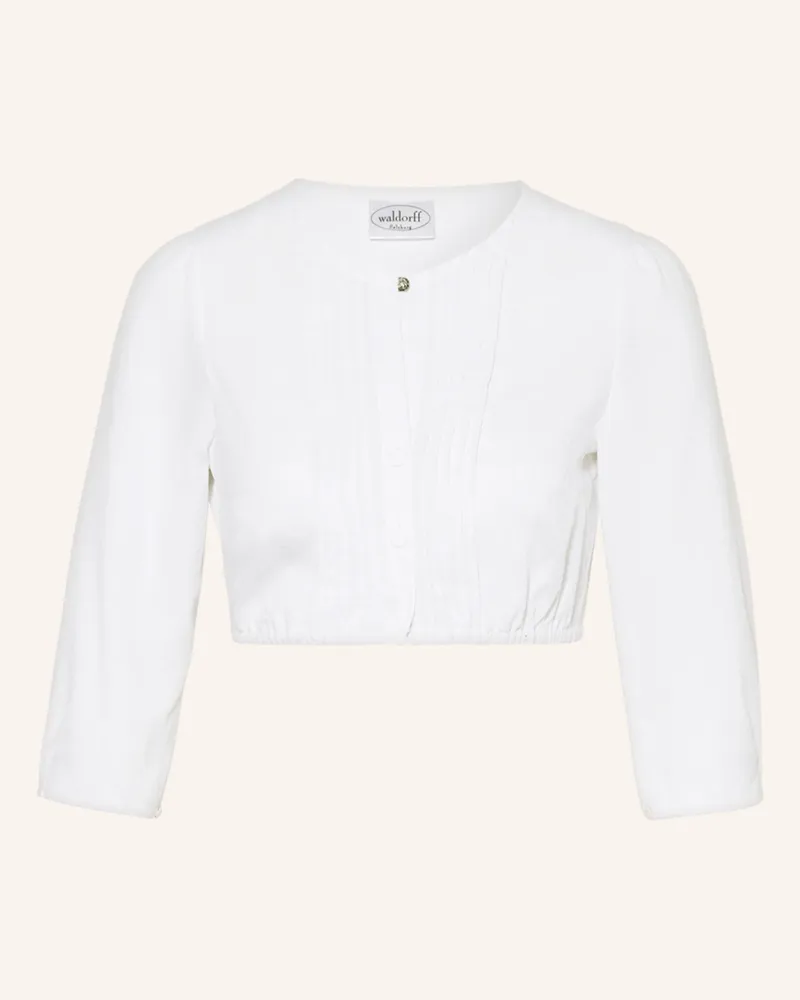 WALDORFF Dirndlbluse Mit 3/4-Arm weiss Weiss
