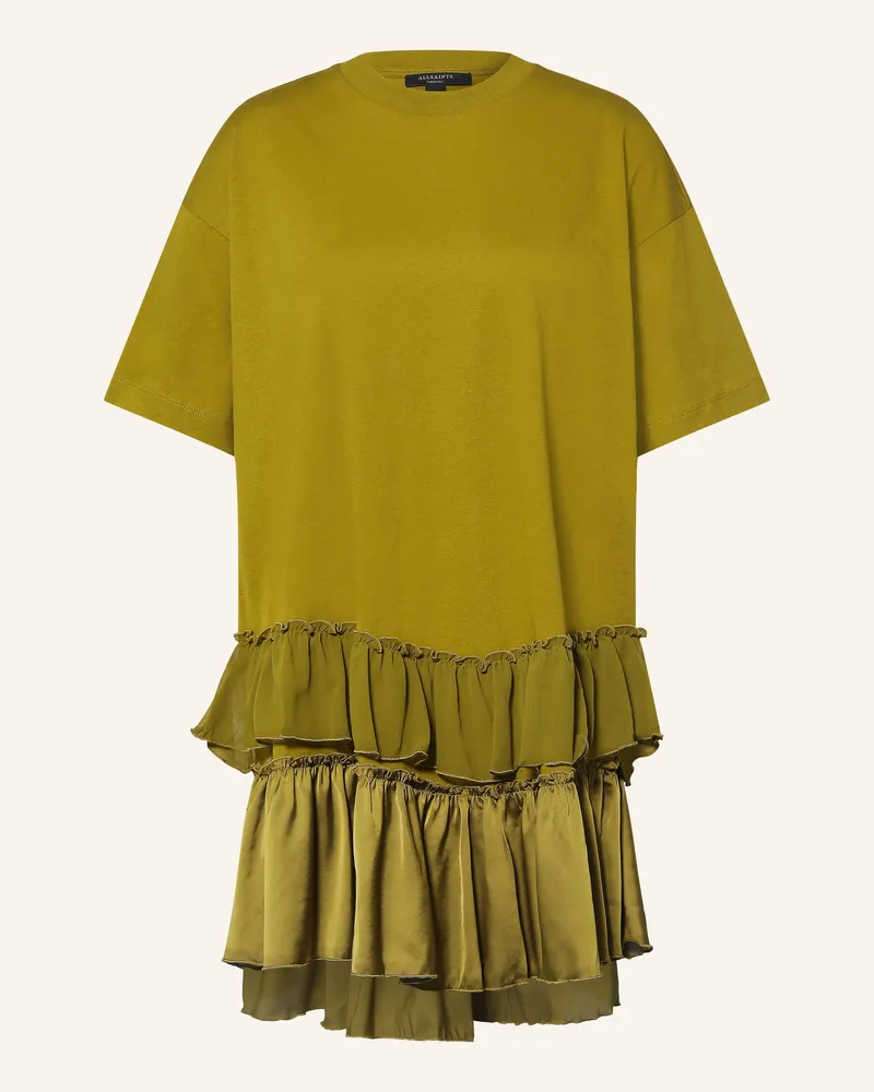 AllSaints Jerseykleid Feyre Im Materialmix gruen Oliv