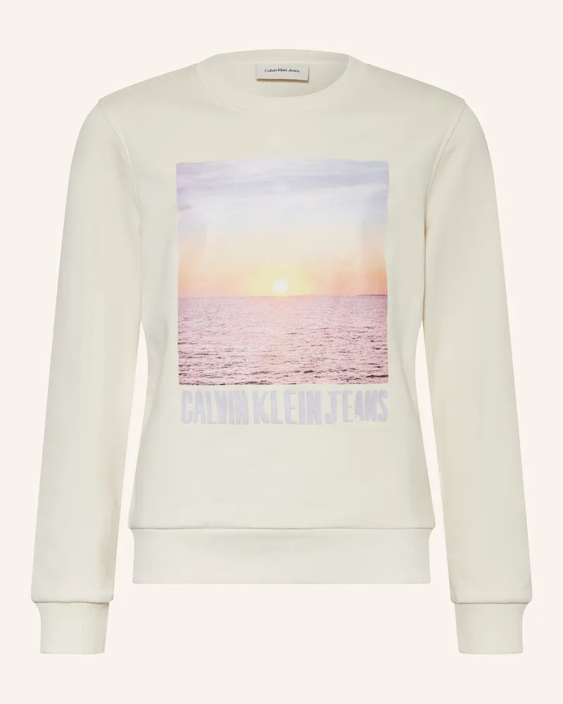 Calvin Klein Sweatshirt weiss Creme