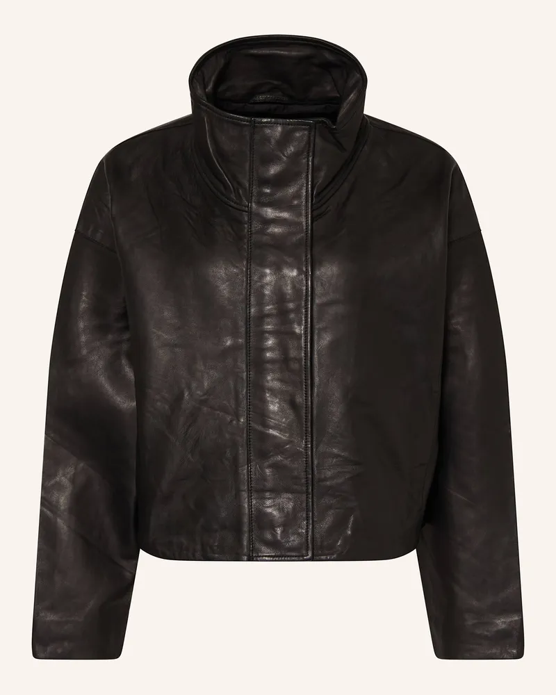 AllSaints Cropped-Lederjacke Ryder schwarz Schwarz