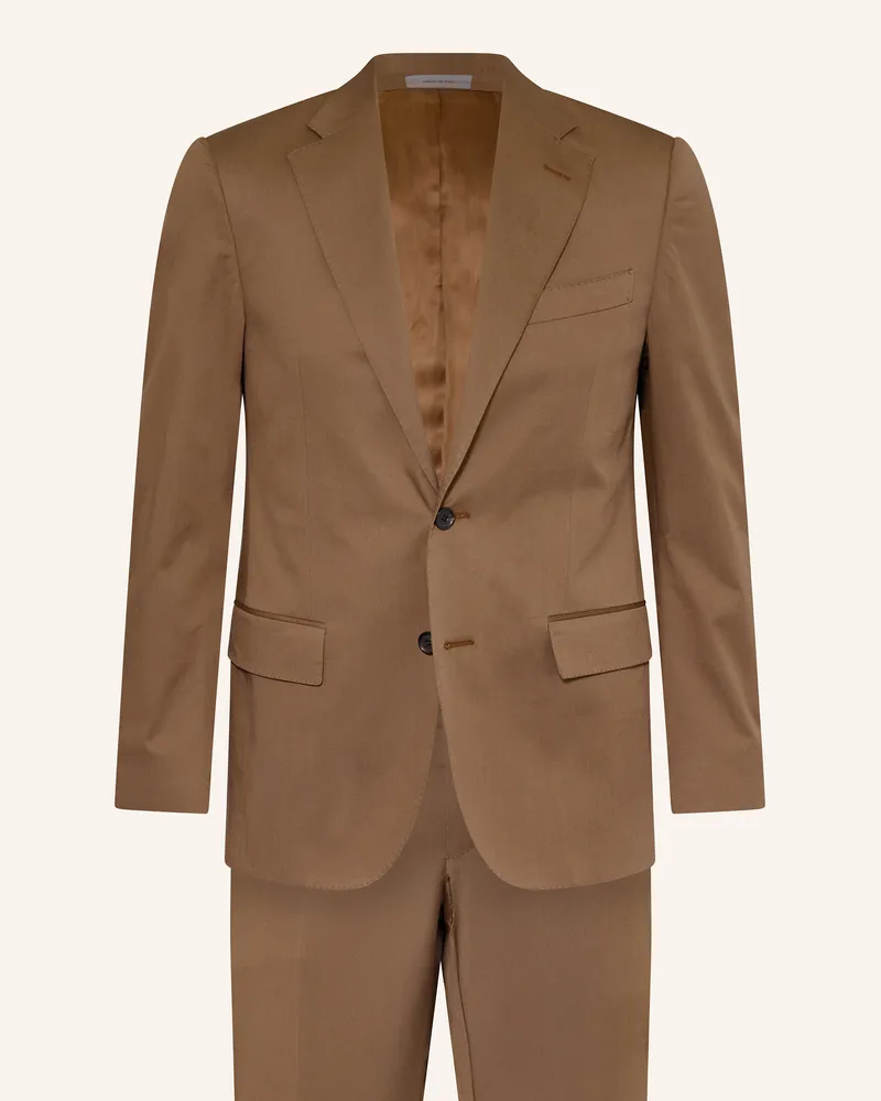 Corneliani Anzug Slim Fit Braun