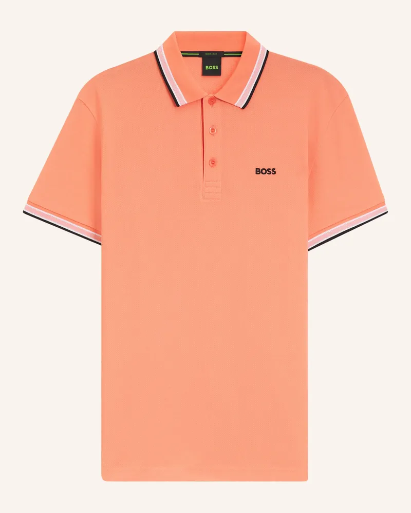 HUGO BOSS Piqué-Poloshirt Paddy Curved Regular Fit pink Rosa