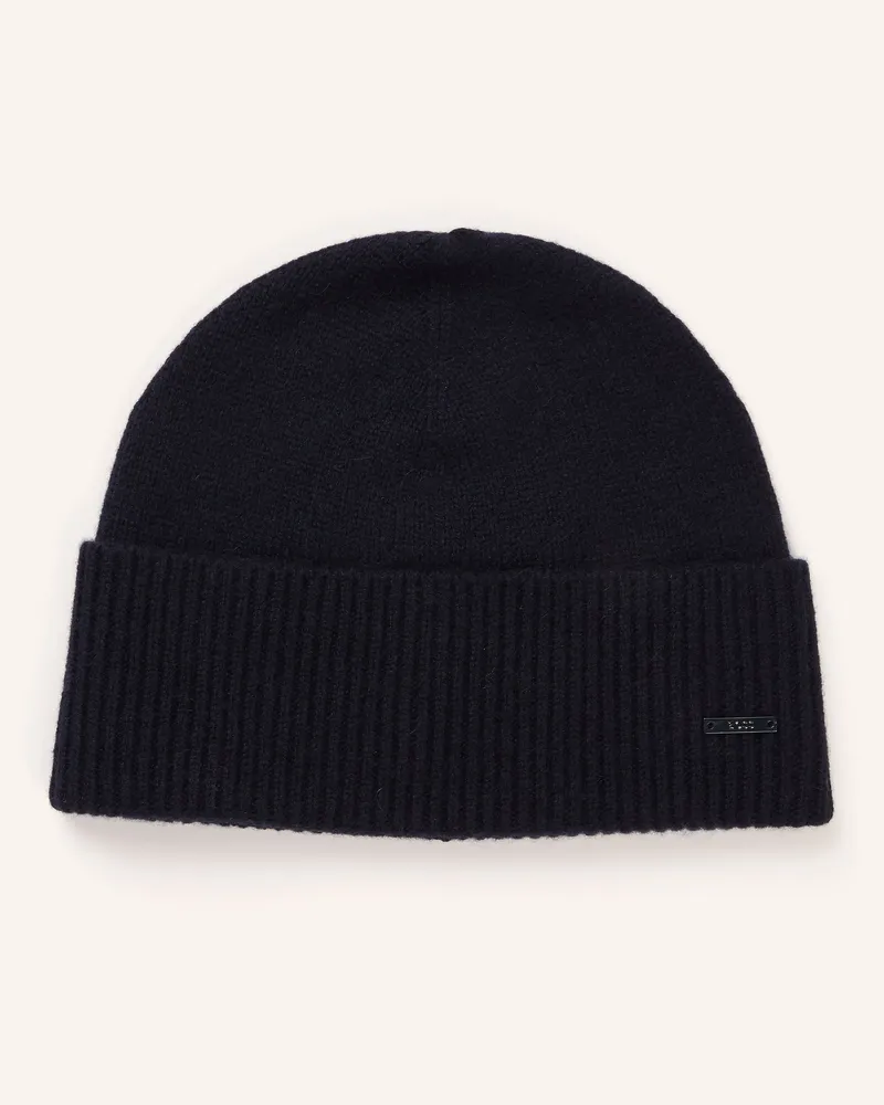 HUGO BOSS Cashmere-Mütze Honesto blau Dunkelblau