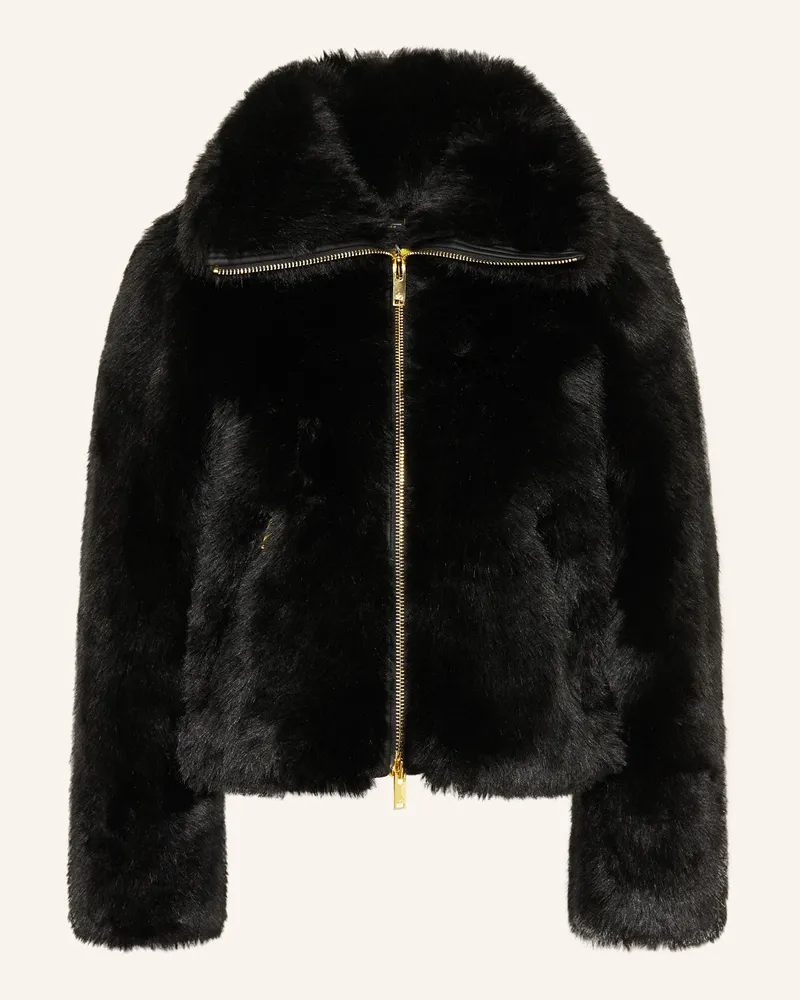 Moose Knuckles Kunstfell-Jacke GOLD SERIES SUTTON BUNNY Schwarz