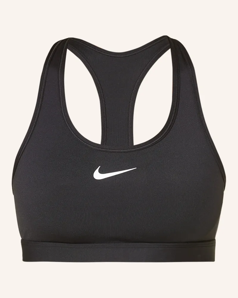 Nike Sport-Bh Swoosh schwarz Schwarz