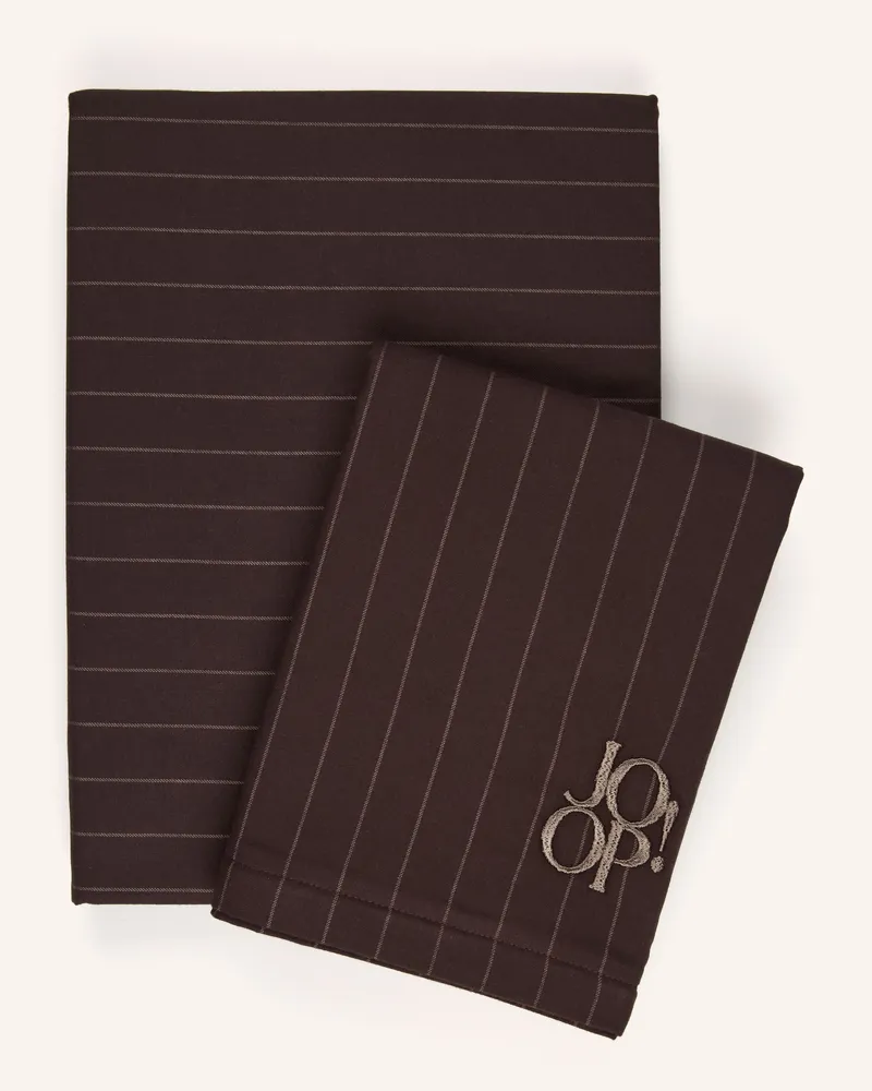 JOOP! Bettwäsche Soft Stripes braun Dunkelbraun