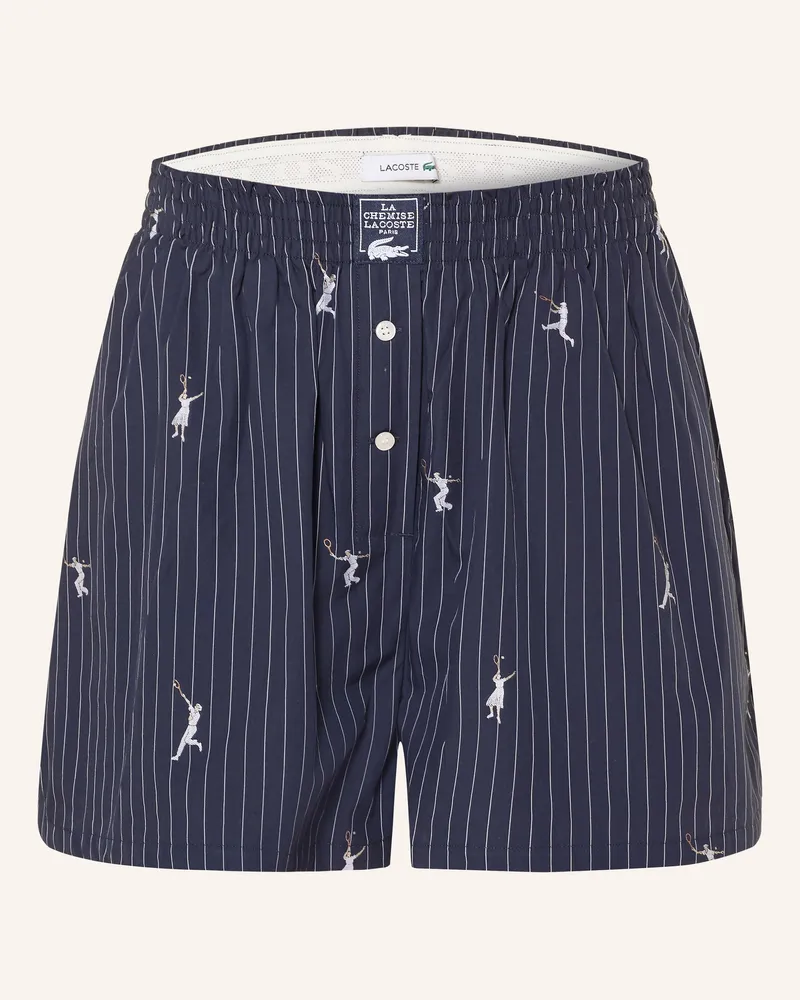 Lacoste Jacquard-Shorts blau Dunkelblau