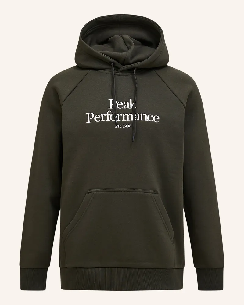 Peak Performance Kapuzensweatshirt Dunkelgrün