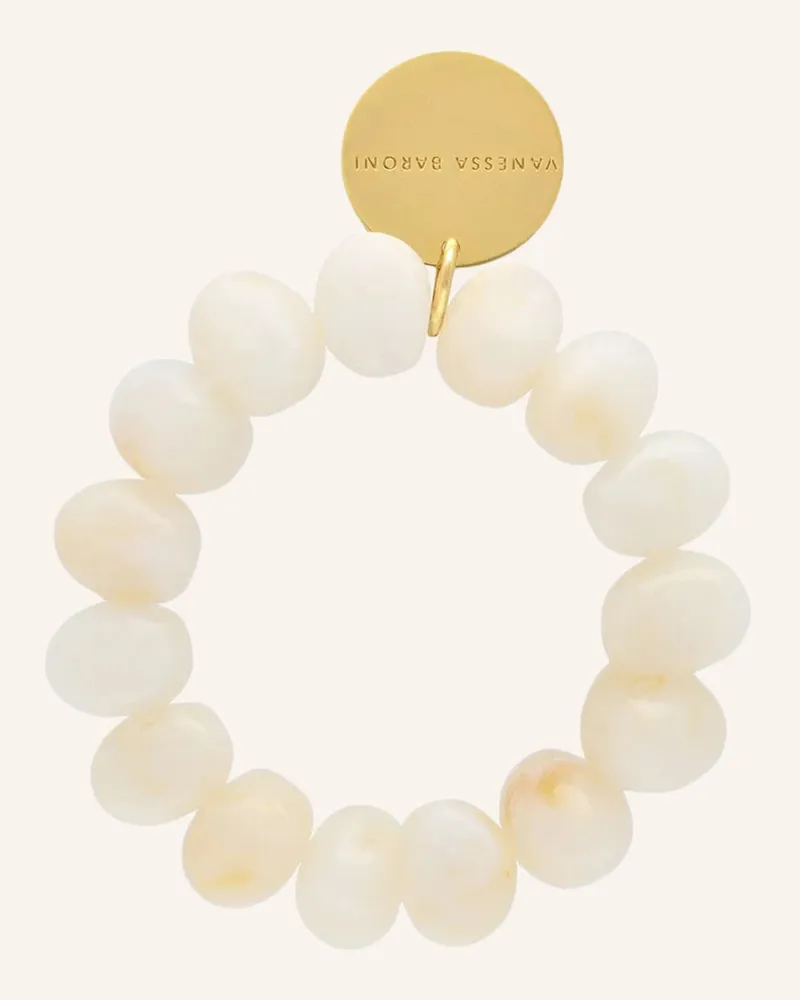 Vanessa Baroni Armband Stone Flex weiss Creme