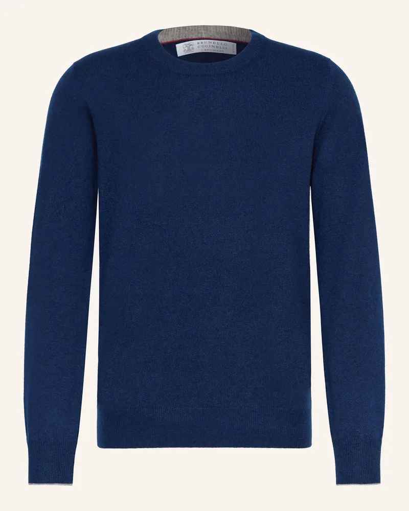 Brunello Cucinelli Cashmere-Pullover Blau