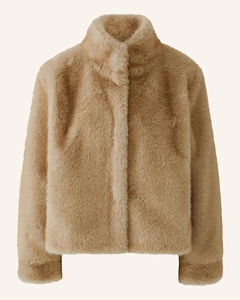 Oui  Kunstfell-Jacke beige Beige