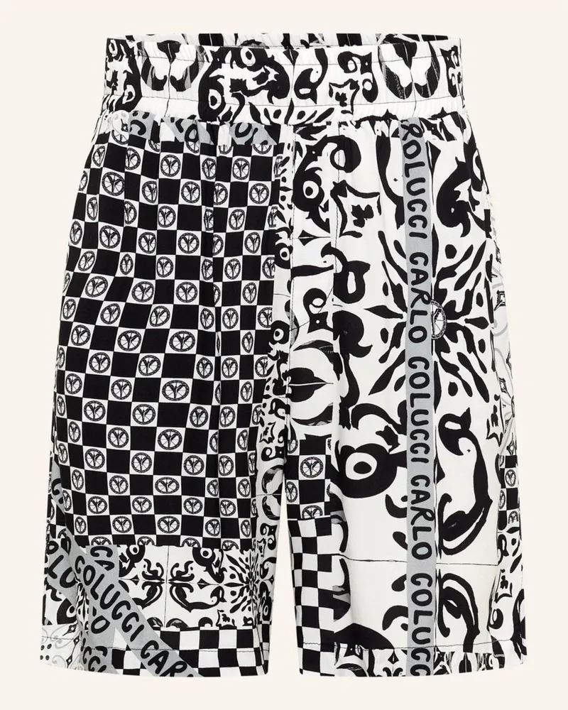 Carlo Colucci Shorts - Mosaic Legacy Fedrigotti schwarz Schwarz