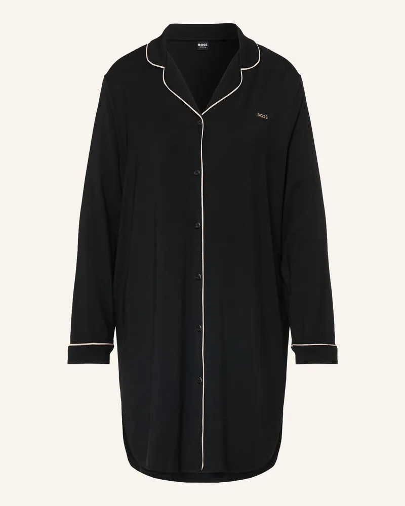 HUGO BOSS Nachthemd Dreamline schwarz Schwarz