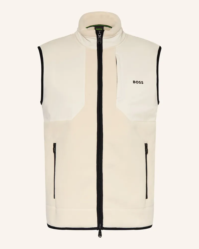 HUGO BOSS Fleece-Weste SVEEDY Creme