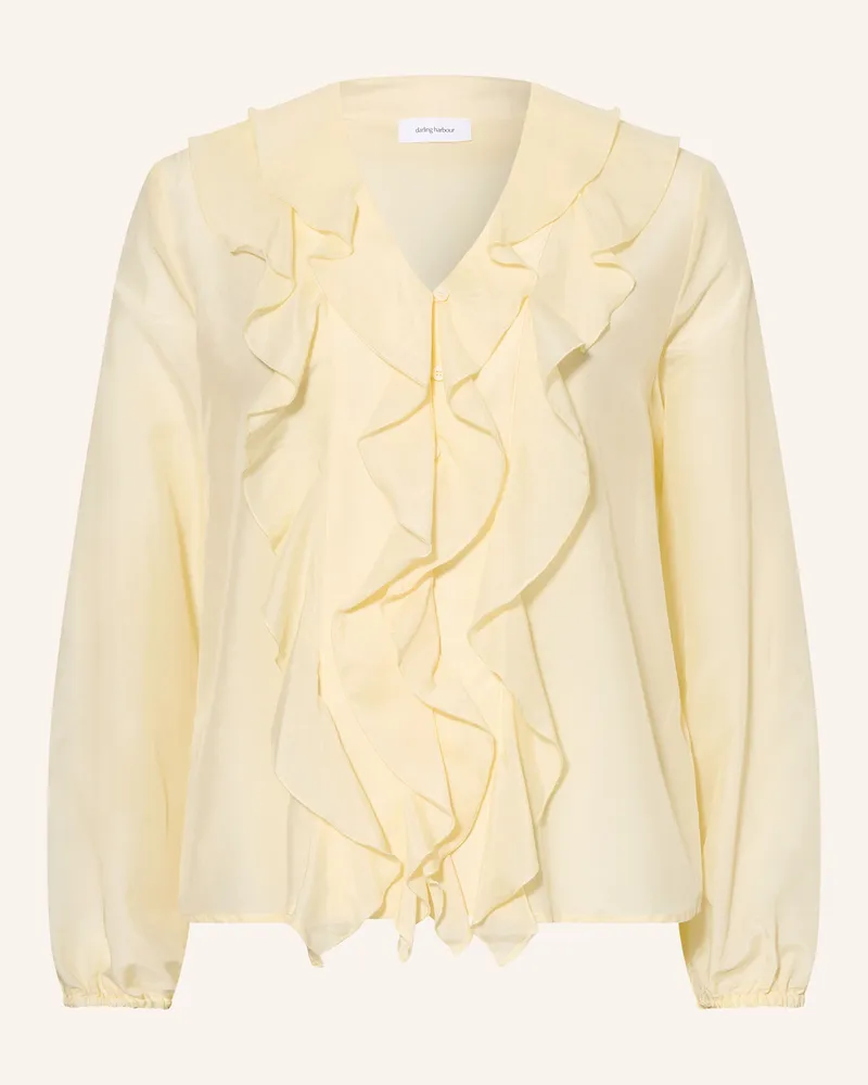Darling Harbour Bluse mit Rüschen Hellgelb