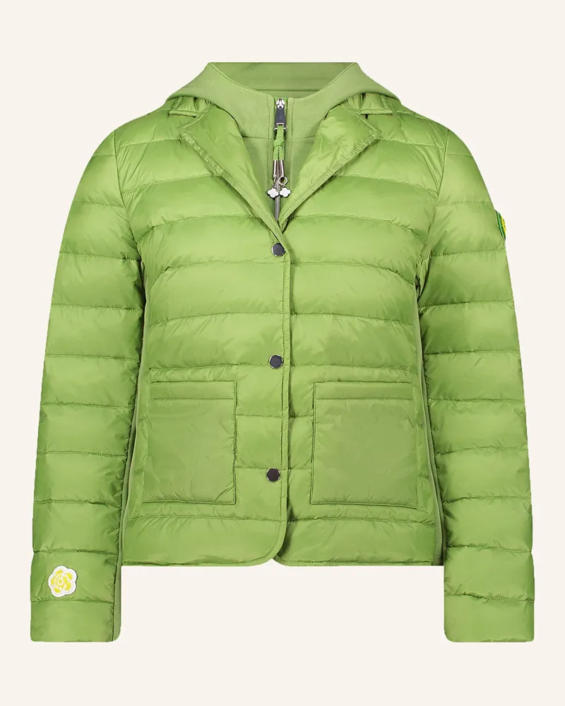Cartoon Steppjacke Mit Herausnehmbarer Blende gruen Hellgrün
