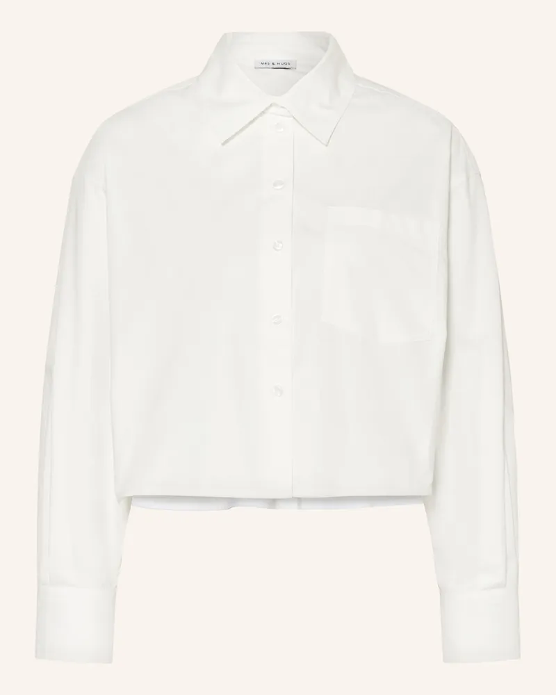 Mrs & HUGS Hemdbluse Weiss