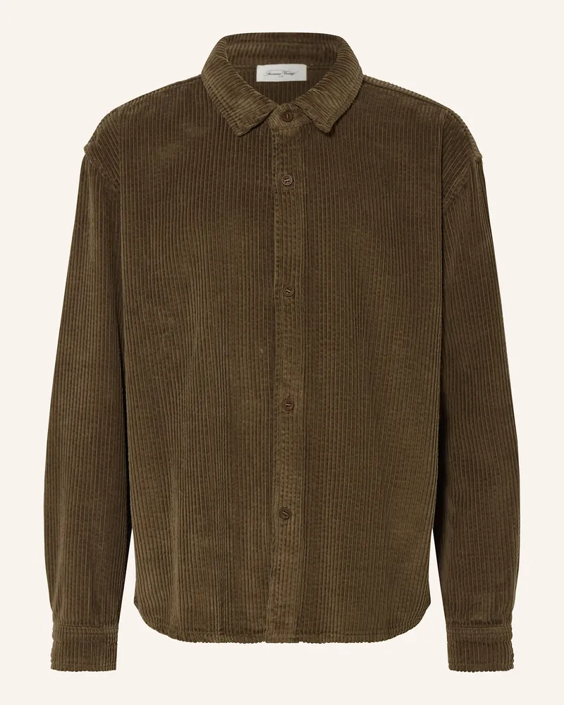American Vintage Cord-Overshirt Dunkelbraun