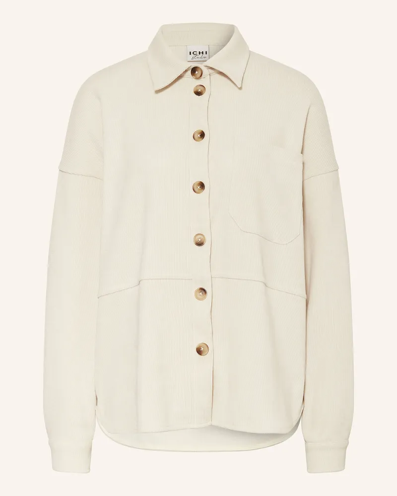 ICHI Cord-Overshirt IHKATE Creme