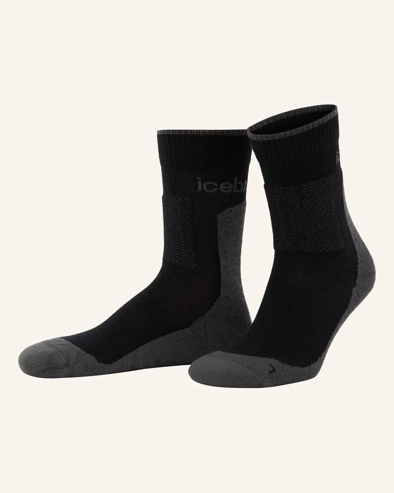 Icebreaker Trekking-Socken Hike Mit Meirnowolle schwarz Dunkelgrau