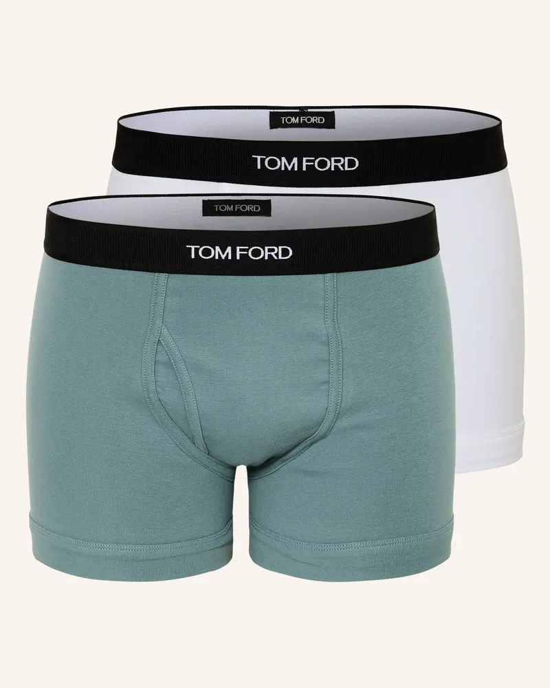 Tom Ford 2er-Pack Boxershorts weiss Petrol