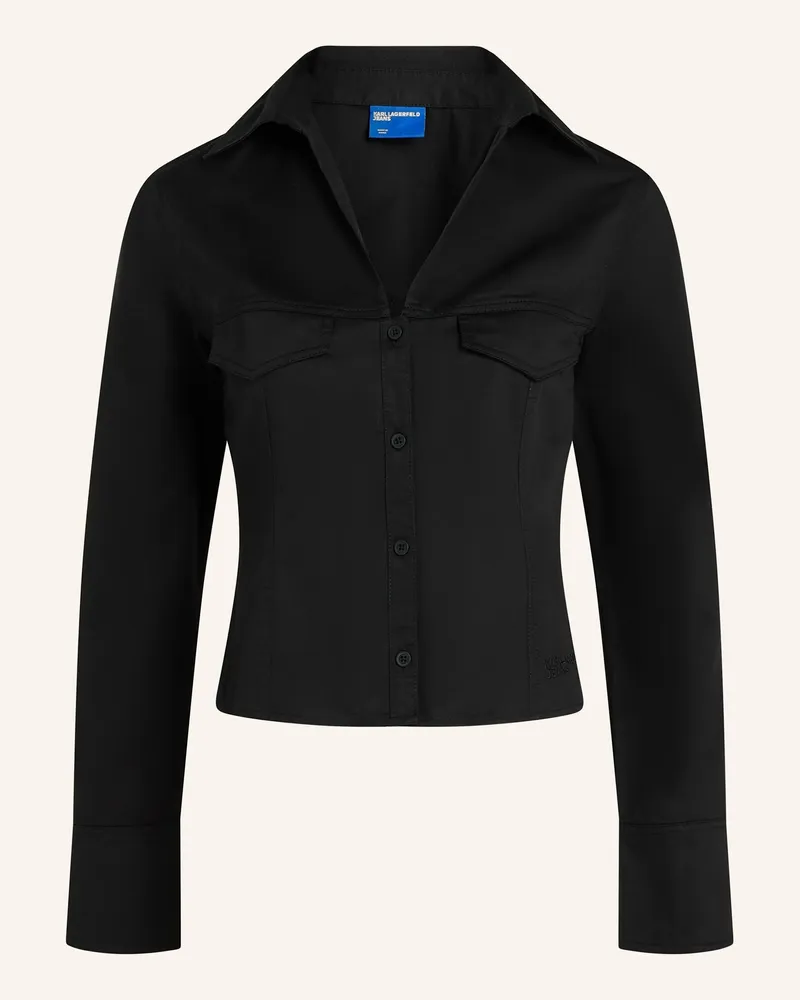 Karl Lagerfeld Bluse schwarz Schwarz