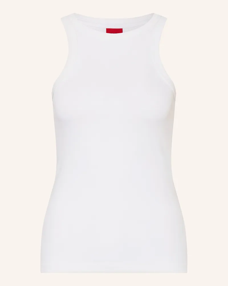 HUGO BOSS Top The Plain Tank weiss Weiss