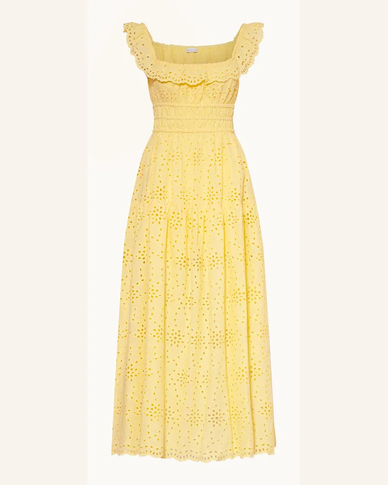 Mrs & HUGS Kleid Aus Lochspitze gelb Gelb