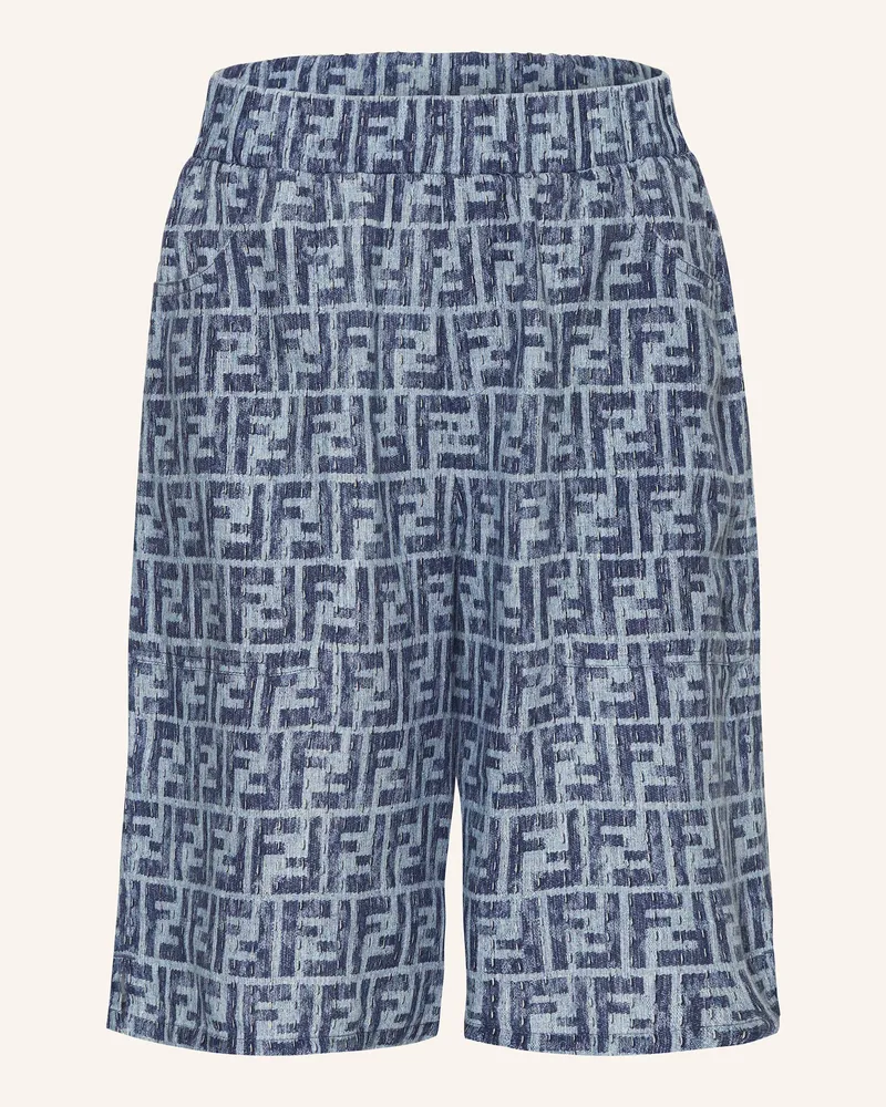 Fendi Leinenshorts blau Blau