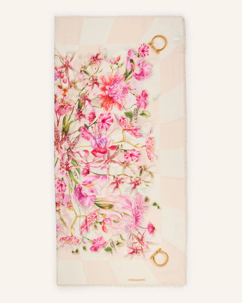 Ferragamo Schal beige Hellbraun