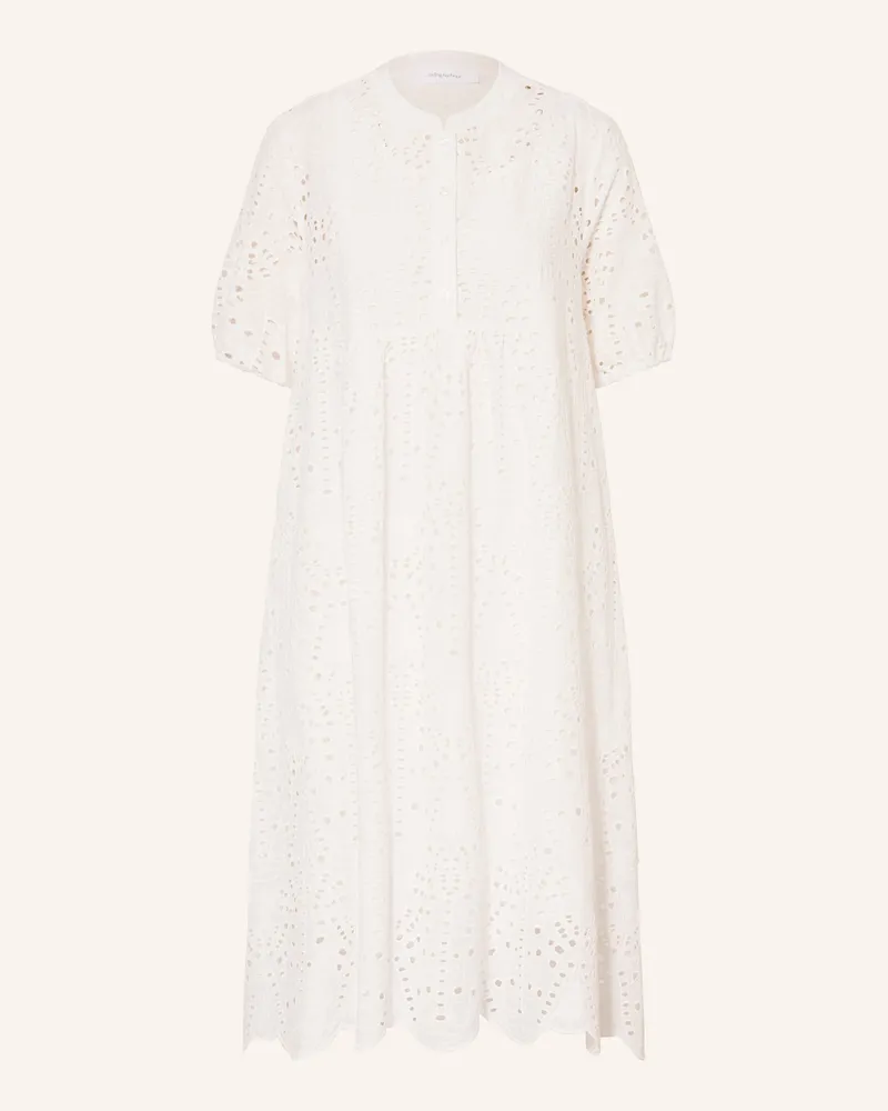 Darling Harbour Kleid Mit Lochspitze weiss White