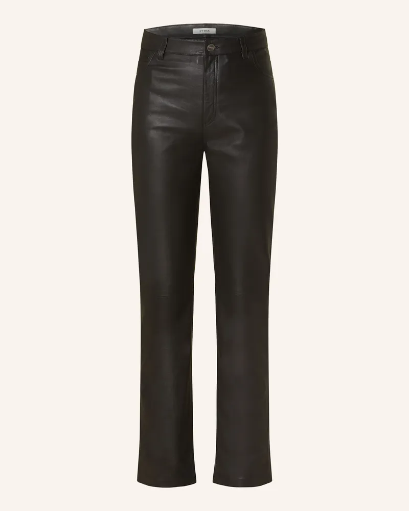 IVY & OAK Lederhose LINDSEY Schwarz