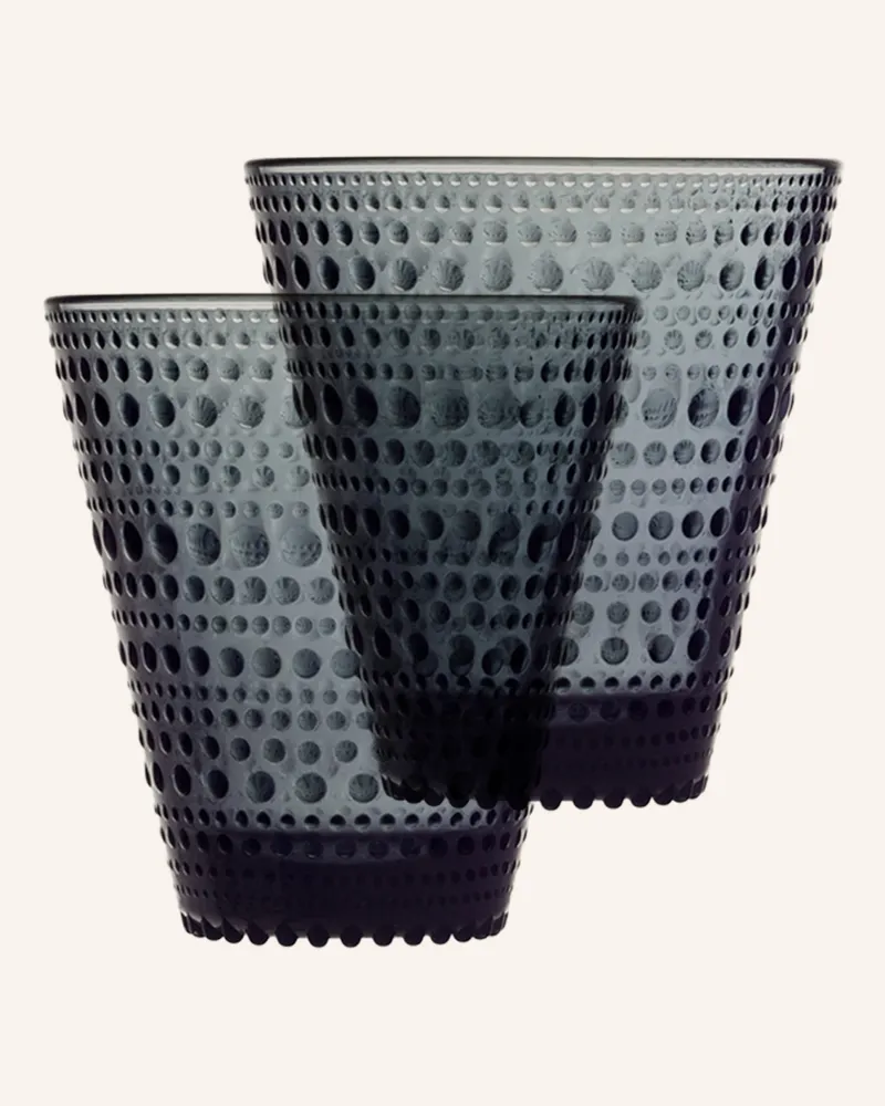 iittala 2er-Set Trinkgläser KASTEHELMI Grau