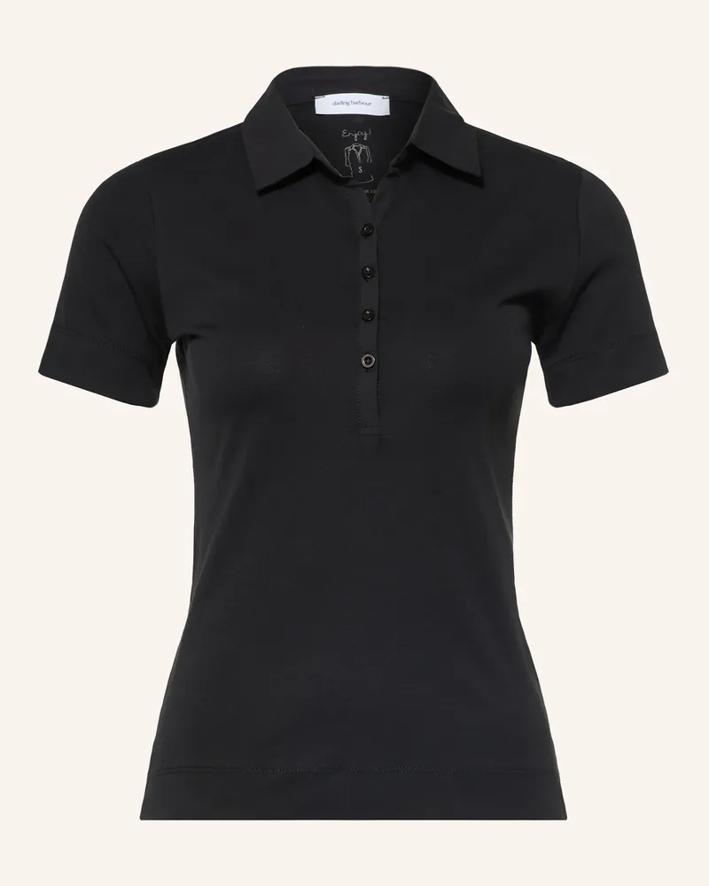 Darling Harbour Jersey-Poloshirt schwarz Black